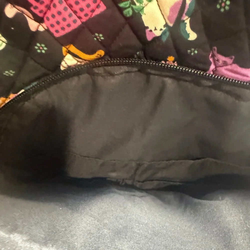 Vera Bradley Large Backpack In Cotton Herding Cats Black Fit Laptop 17